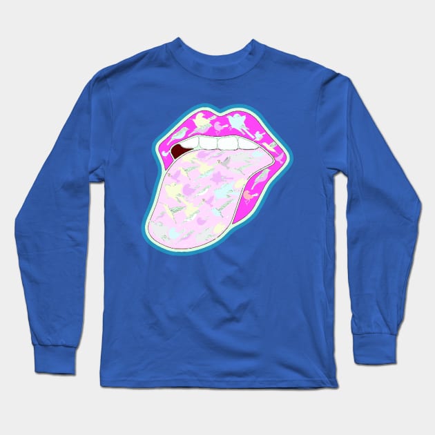 Fun Bird Mouth Long Sleeve T-Shirt by Dead but Adorable by Nonsense and Relish